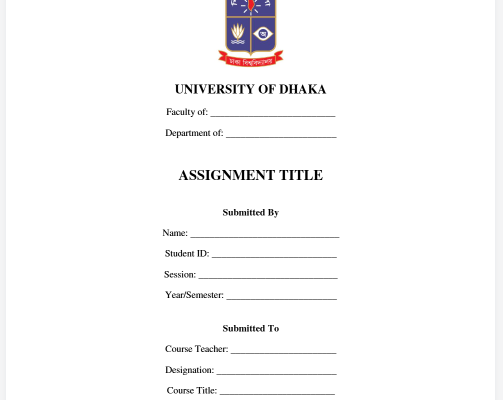 DU Assignment Cover Page Download (DOCS) – Free & Editable chakritoolsbd.com